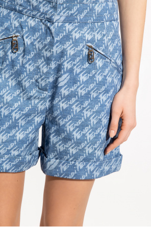 waisted denim shorts fendi Rose - fendi Rose White Leather